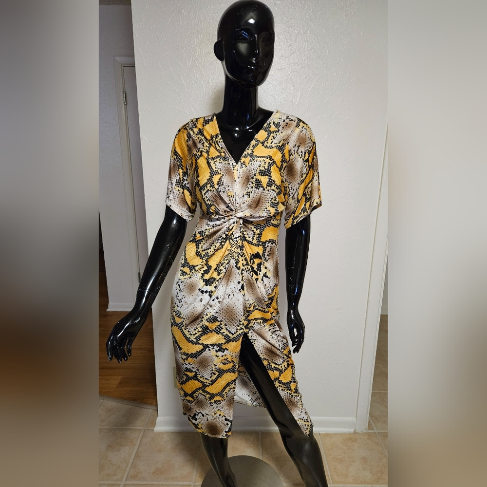 Fashion Nova Snake Print Midi Dress